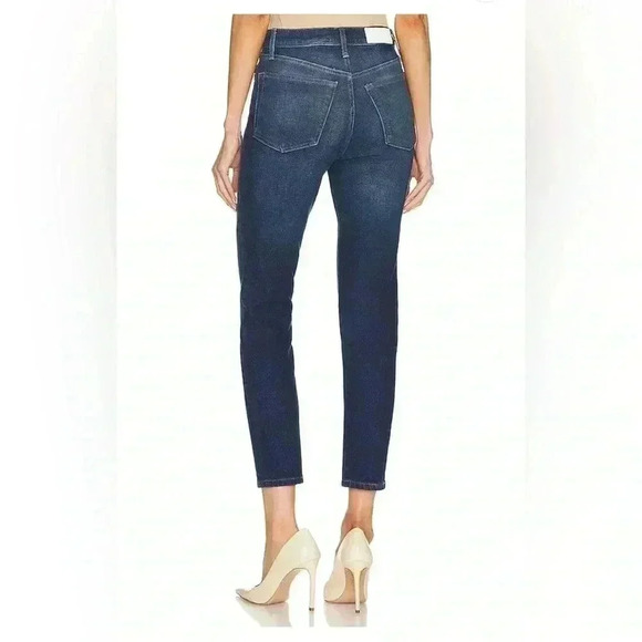 Re/Done Originals 90's High Rise Ankle Crop in Deep Sapphire, NWT - Picture 2 of 9